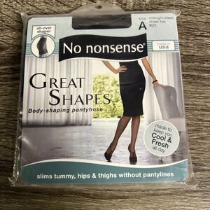 No Nonsense Great Shapes Size A Midnight Black Sheer Toe